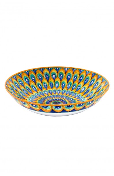 PengFei Ciotola di Puro Motivo a Strisce Gialle Size : M Ciotola di Ceramica Fatta a Mano Ciotola in Ceramica con Elementi orientali 