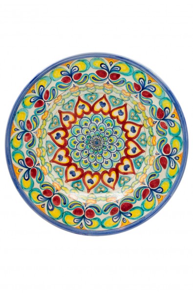 Piatto ceramica artistica – Cuori Chini Craquele