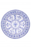 Piatto ceramica fine – Giglio e Fiori Blu