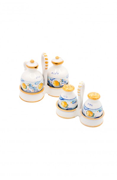 Set olio/aceto e sale/pepe Melina