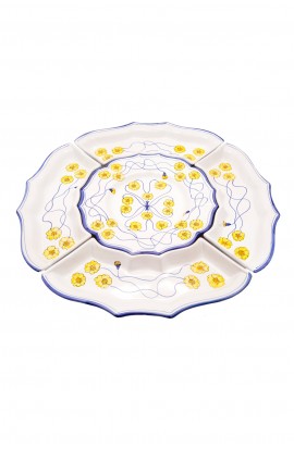 Antipastiera 5 pezzi Margherite Chini