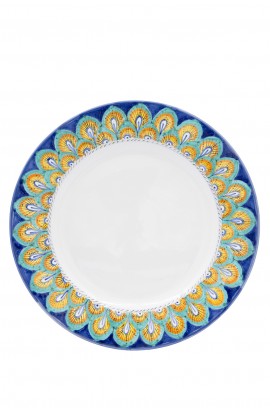 Piatto Pavone blu