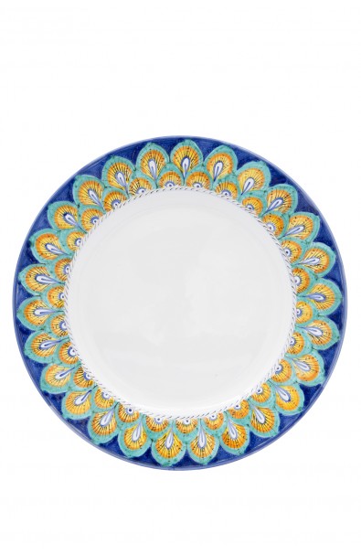 Piatto Pavone blu