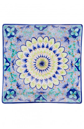 Centrotavola quadrato artistico – Pavone Nuovo